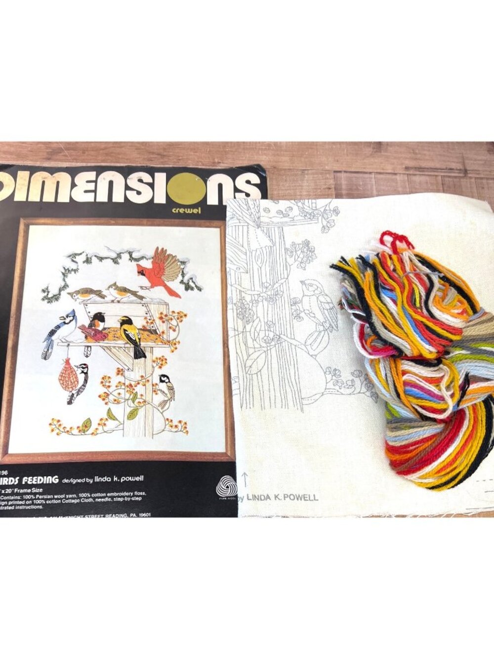Dimensions Crewel Embroidery Kit Birds Feeding Complete With Yarn Printed Canvas